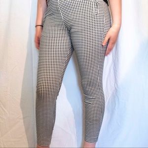 Black and White Checkered Stretchy Pants